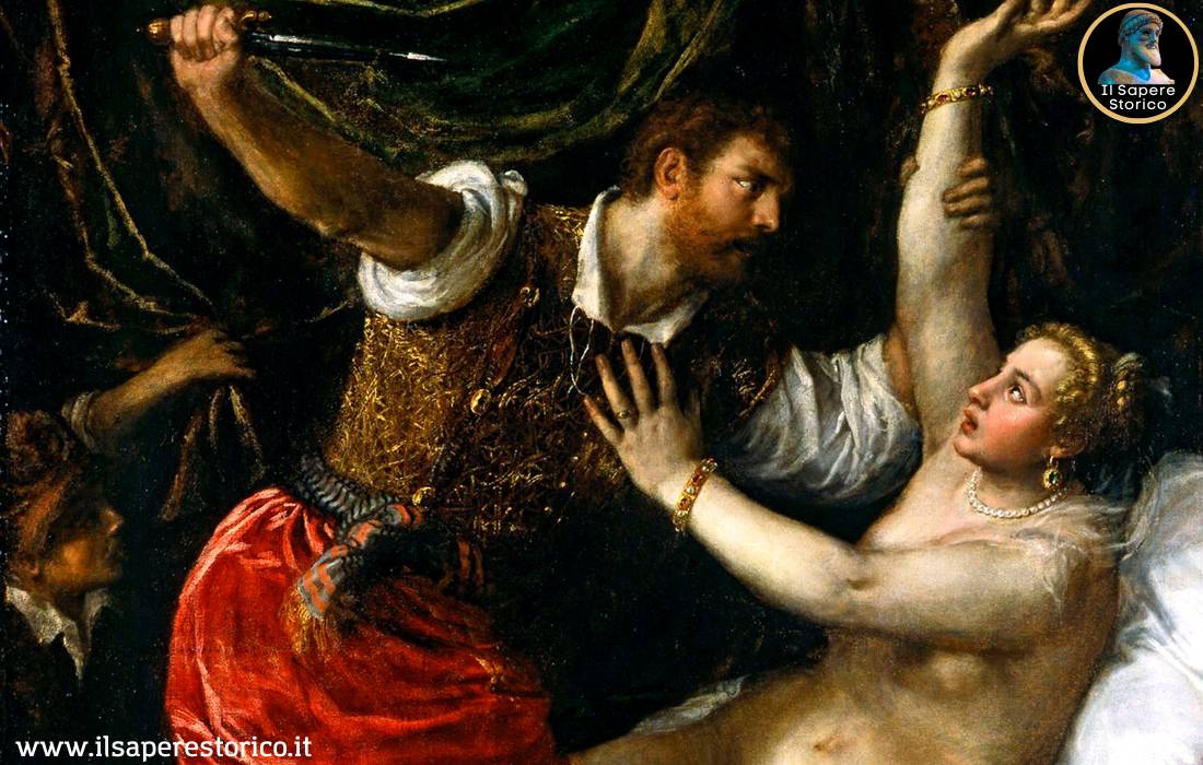 Il Sapere Storico - Tarquinio e Lucrezia, olio su tela di Tiziano Vecellio (1571) Il Sapere Storico - Tarquinio e Lucrezia, olio su tela di Tiziano Vecellio (1571)