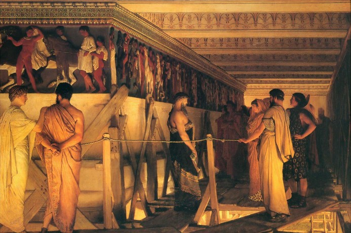 "Fidia mostra agli amici i fregi del Partenone" di Sir Lawrence Alma-Tadema