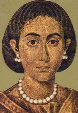 Ritratto attributo per tradizione a Galla Placidia (388-450 d.C.), madre di Valentiniano III