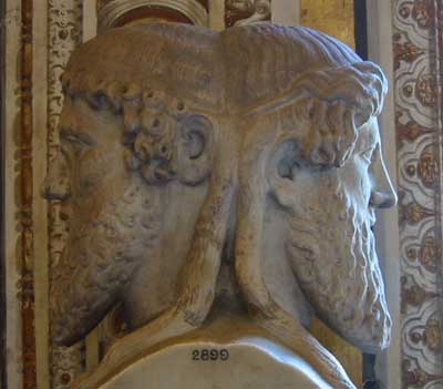 Busto di Giano conservato presso i Musei Vaticani