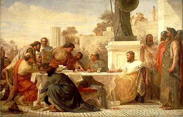 Convito di Giuliano, dipinto di Edward Armitage (1875)