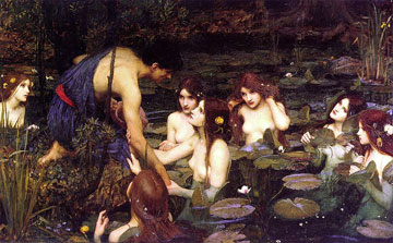 "Ila e le ninfe" nel dipinto di John William Waterhouse (1849-1917)