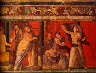 Terzo episodio delle pitture della Villa dei Misteri di Pompei