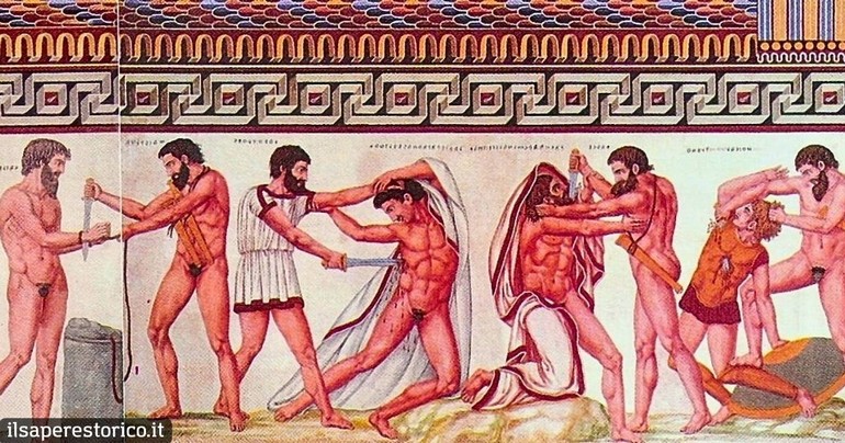 Macstrna libera Caele Vipinas (estrema sinistra) e combattimento