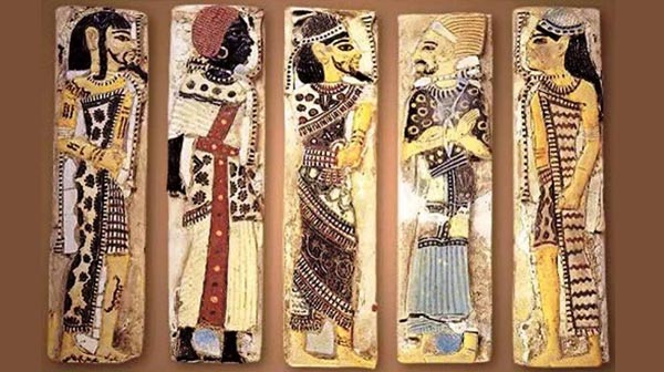 Ceramica vetrificata con raffigurazione dei nemici dell'Egitto