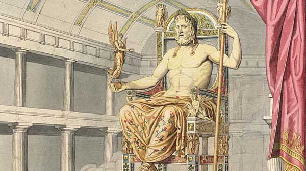 "Zeus Olimpio": Disegno di Chrysostome Quatremère de Quincy (1755-1849)